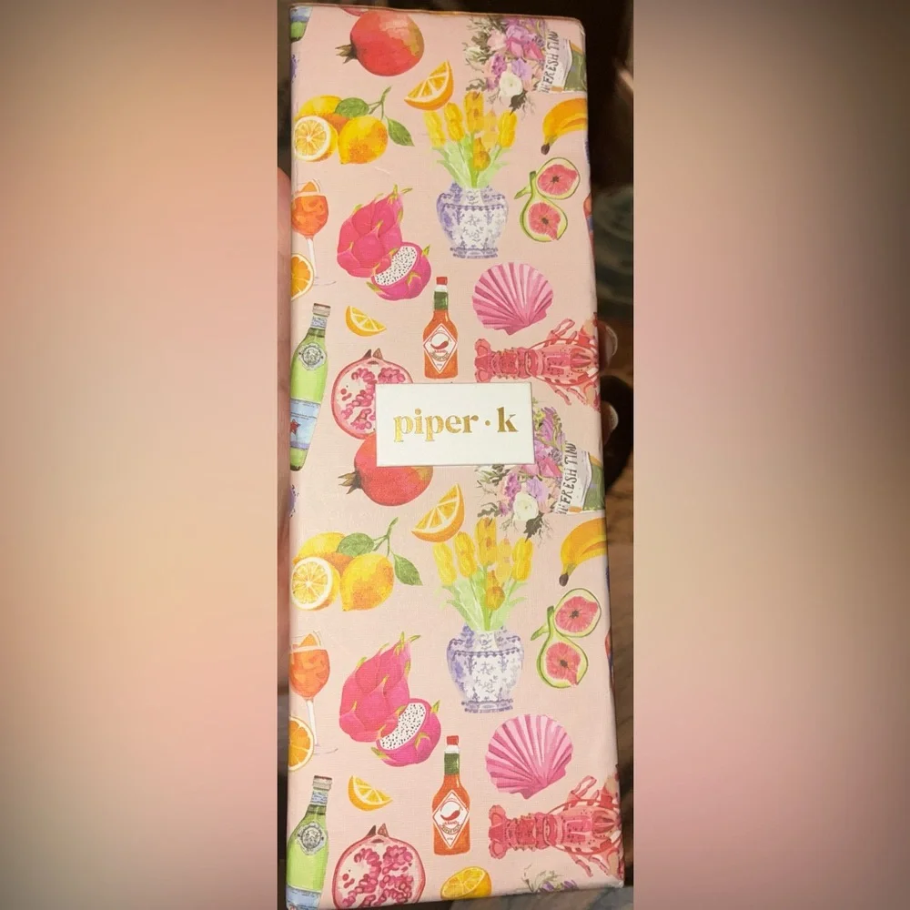 PIPER K Sea Ocean Life Love Glass & Howlite Multiple Charm Bag Keychain NEW NWT